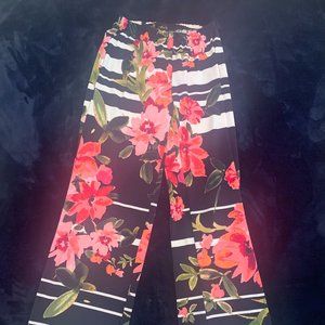 Floral Striped Pants